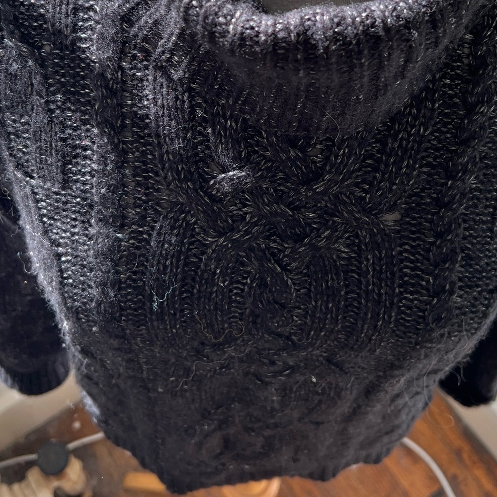 LAUREN JEANS cable knit turtleneck marled yarn - Picture 7 of 8